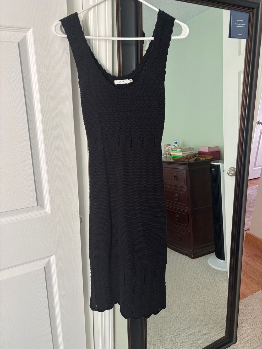 Lush Black Knit Midi Dress